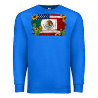 True Royal mexican american flag background Premium Sweatshirt - Jasminsmagicworld