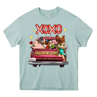Arona Valentine's Day Truck Farm Animals Cupid XOXO Heavy Core Tee - FaDigitalArtStudio