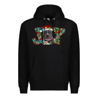 Black christmas joy pitbull Premium Hoodie - RanaPortraitStore