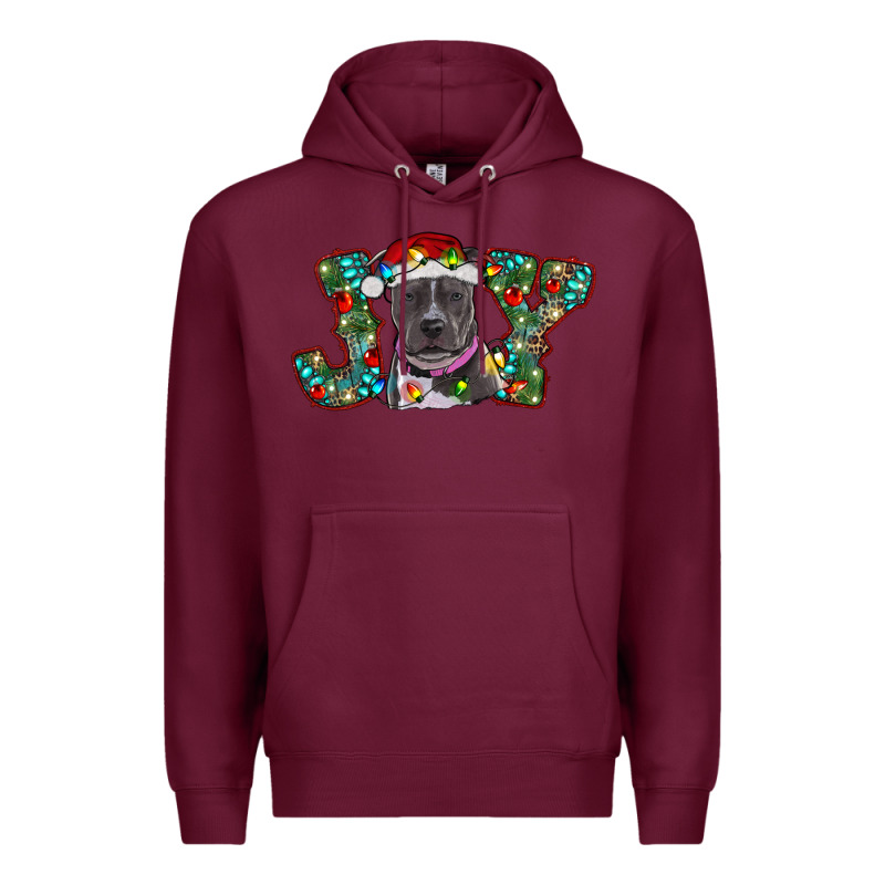 Christmas Joy Pitbull Premium Hoodie by RanaPortraitStore | Teevron