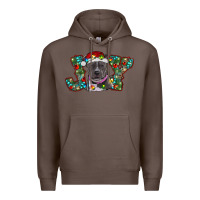 Coffee christmas joy pitbull Premium Hoodie - RanaPortraitStore