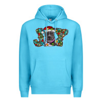 Ocean Blue christmas joy pitbull Premium Hoodie - RanaPortraitStore