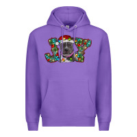 Purple christmas joy pitbull Premium Hoodie - RanaPortraitStore