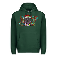 Sports Green christmas joy pitbull Premium Hoodie - RanaPortraitStore