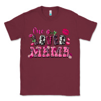 Burgundy One loved mama Valentine's Day Classic Tee - FaDigitalArtStudio