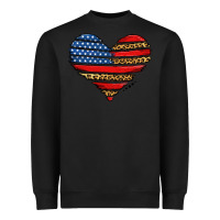 Black american leopard brushstroke heart Heavyweight Sweatshirt - Jasminsmagicworld