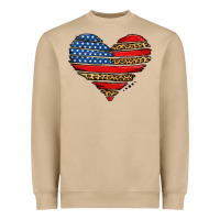 Mushroom american leopard brushstroke heart Heavyweight Sweatshirt - Jasminsmagicworld