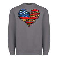 Storm american leopard brushstroke heart Heavyweight Sweatshirt - Jasminsmagicworld