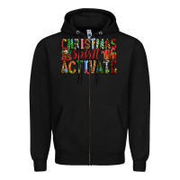 Black Christmas Spirit Activate Zipper Hoodie - RanaPortraitStore