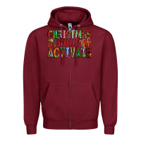 Burgundy Christmas Spirit Activate Zipper Hoodie - RanaPortraitStore