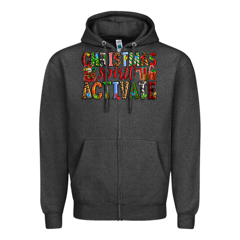 Christmas Spirit Activate Zipper Hoodie by RanaPortraitStore | Teevron