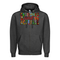 Charcoal Heather Christmas Spirit Activate Zipper Hoodie - RanaPortraitStore