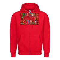 Red Christmas Spirit Activate Zipper Hoodie - RanaPortraitStore