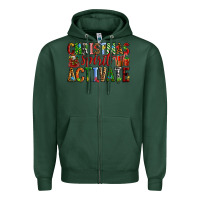 Sports Green Christmas Spirit Activate Zipper Hoodie - RanaPortraitStore
