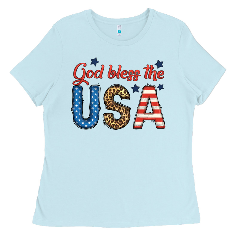 God Bless The Usa Ladies Tee by BundleAndBundleShop | Teevron