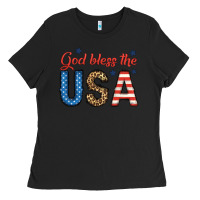 Black god bless the usa Ladies Tee - BundleAndBundleShop