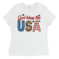 White god bless the usa Ladies Tee - BundleAndBundleShop