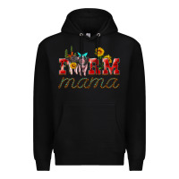 Black farm mama with pigs Premium Hoodie - Artiststas