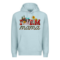 Blue Mist farm mama with pigs Premium Hoodie - Artiststas