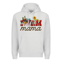 Dove Grey farm mama with pigs Premium Hoodie - Artiststas