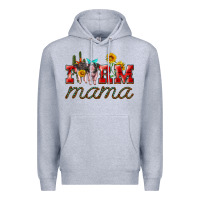 Heather Grey farm mama with pigs Premium Hoodie - Artiststas