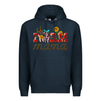 Navy farm mama with pigs Premium Hoodie - Artiststas