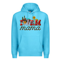 Ocean Blue farm mama with pigs Premium Hoodie - Artiststas