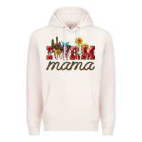 Pale Pink farm mama with pigs Premium Hoodie - Artiststas