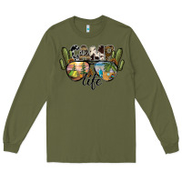 Army Green camp life Long Sleeve Tee - SublimationCraftShop