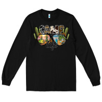 Black camp life Long Sleeve Tee - SublimationCraftShop