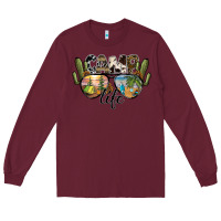 Burgundy camp life Long Sleeve Tee - SublimationCraftShop