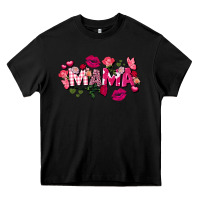 Black Valentine's Day mama Heavy Core Tee - FaDigitalArtStudio