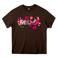Chocolate Brown Valentine's Day mama Heavy Core Tee - FaDigitalArtStudio