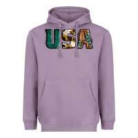 Lavender usa basic bold font western Heavyweight Hoodie - Jasminsmagicworld
