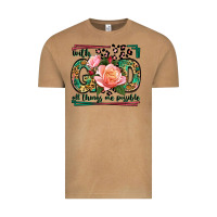Vintage Camel With god all things are possible leopard frame Vintage Tee - LillyAllenDesigns