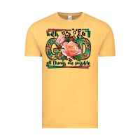 Vintage Mustard With god all things are possible leopard frame Vintage Tee - LillyAllenDesigns