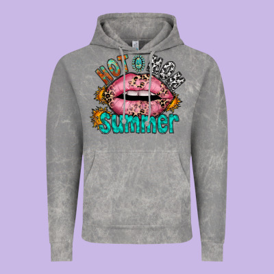 Hot Mom Summer Vintage Hoodie Designed By Racoondesign