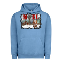 Pigment Pebble Blue noel with windmill and farm Urban Hoodie - RanaPortraitStore