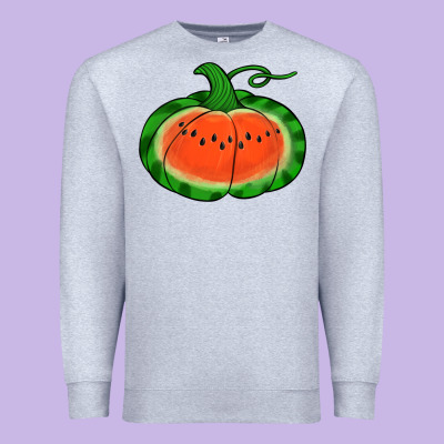 Watermelon Pumpkin Premium Sweatshirt Designed By Jasminsmagicworld
