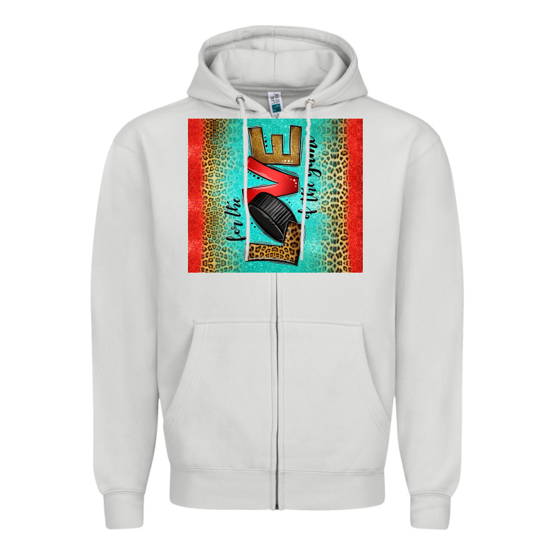 For The Love Of The Game Ice Hockey Zipper Hoodie by Jasminsmagicworld | Teevron