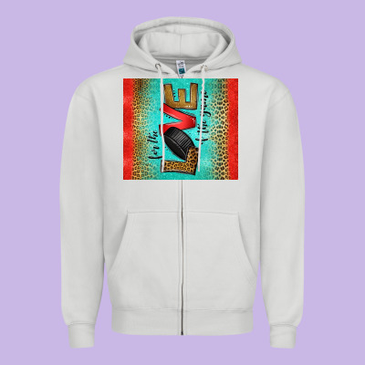 For The Love Of The Game Ice Hockey Zipper Hoodie Designed By Jasminsmagicworld