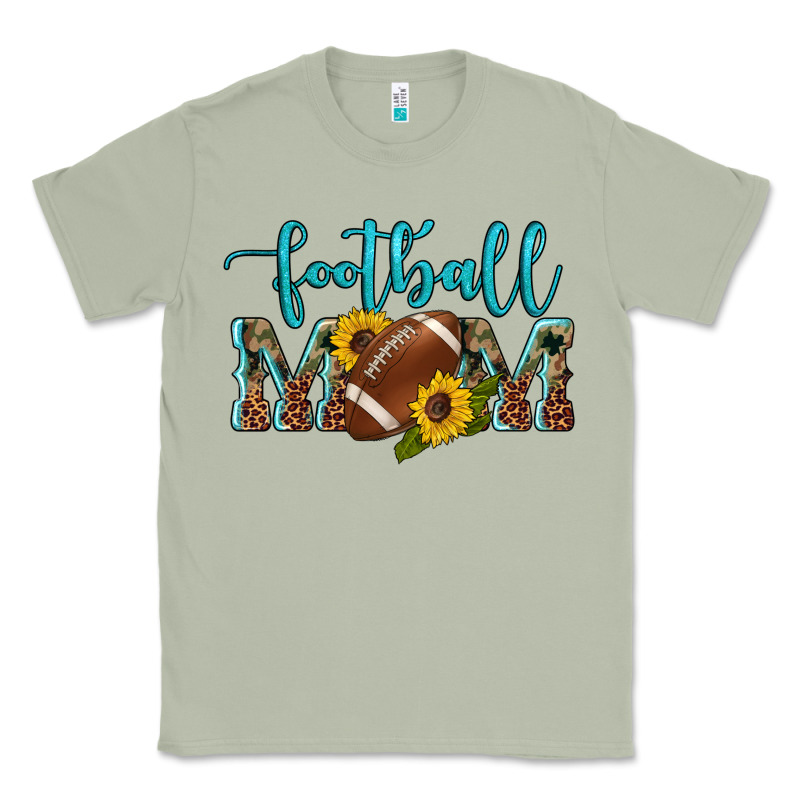 Western Leopard Camouflage Sunflowers  Glitter Mom Football Classic Tee by Artiststas | Teevron