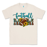 Natural western leopard camouflage sunflowers  glitter mom football Classic Tee - Artiststas