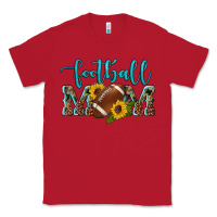 Red western leopard camouflage sunflowers  glitter mom football Classic Tee - Artiststas