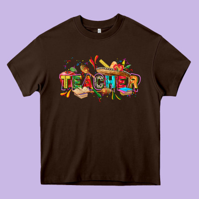 Cinco De Mayo Teacher Heavy Core Tee Designed By Fadigitalartstudio
