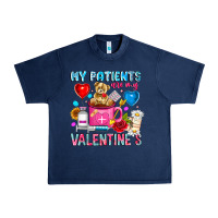 Navy My Patients is Valentines Urban Heavy Tee - CowhideDigitalArt