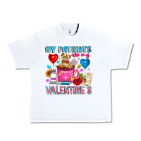 White My Patients is Valentines Urban Heavy Tee - CowhideDigitalArt