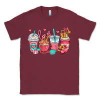 Burgundy valentines day coffee cups (1) Classic Tee - OliviaCreatesArt