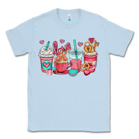 Dusty Blue valentines day coffee cups (1) Classic Tee - OliviaCreatesArt