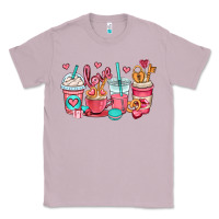 Lilac valentines day coffee cups (1) Classic Tee - OliviaCreatesArt